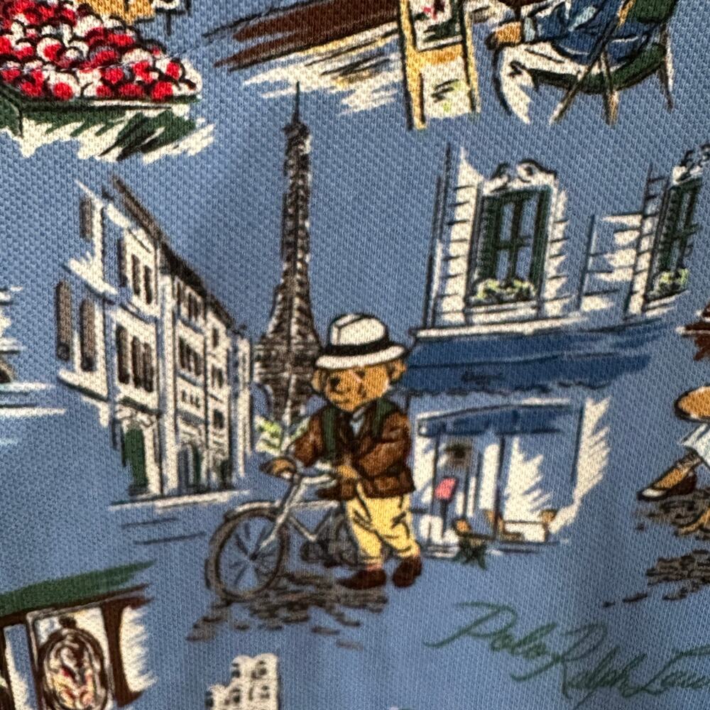 POLO Ralph Lauren NEW Polo Bear in Paris Polo Shirt Mens Small , slim fit NWT - Picture 4 of 12